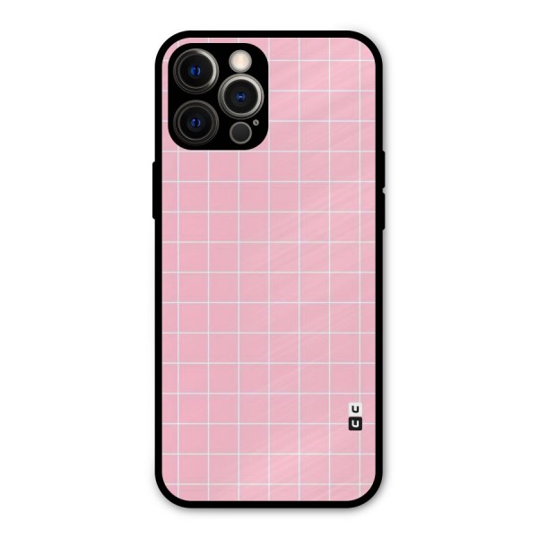 Pink Checks Metal Back Case for iPhone 12 Pro Max