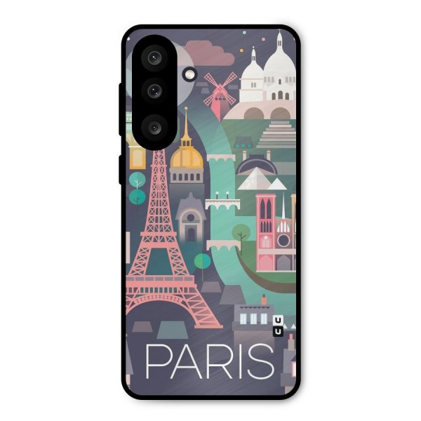 Pink Cute Tower Metal Back Case for Galaxy M56