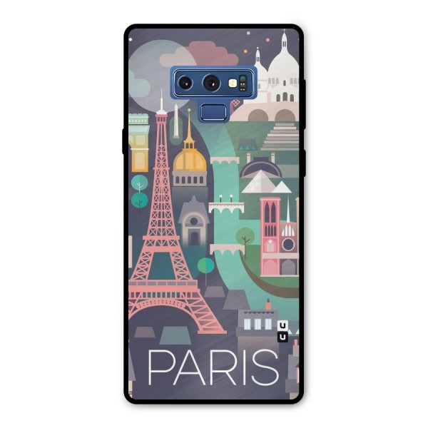 Pink Cute Tower Metal Back Case for Galaxy Note 9