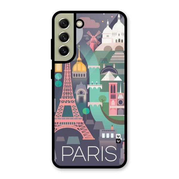 Pink Cute Tower Metal Back Case for Galaxy S21 FE 5G (2023)