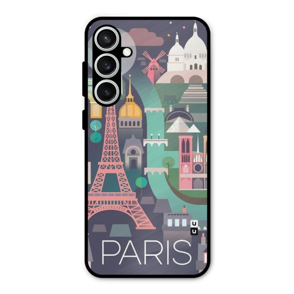 Pink Cute Tower Metal Back Case for Galaxy S23 FE