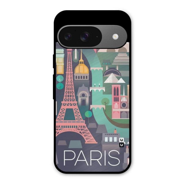 Pink Cute Tower Metal Back Case for Google Pixel 9