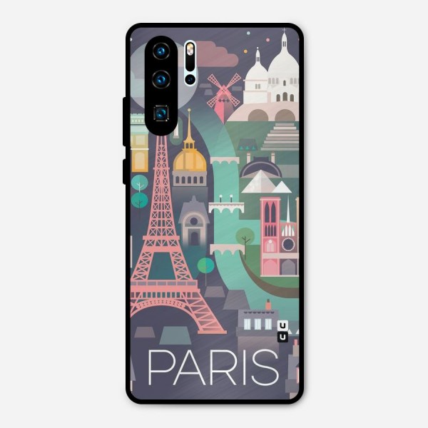 Pink Cute Tower Metal Back Case for Huawei P30 Pro
