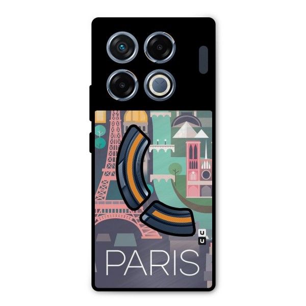 Pink Cute Tower Metal Back Case for Infinix GT 20 Pro