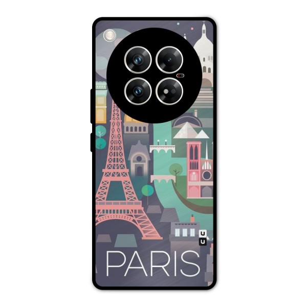 Pink Cute Tower Metal Back Case for Infinix Zero 40 5G