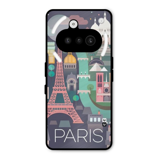 Pink Cute Tower Metal Back Case for Nothing Phone 3a