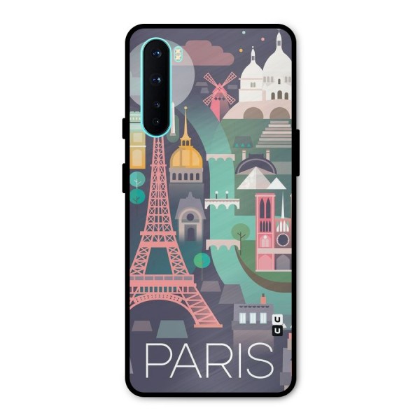 Pink Cute Tower Metal Back Case for OnePlus Nord