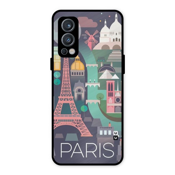 Pink Cute Tower Metal Back Case for OnePlus Nord 2 5G