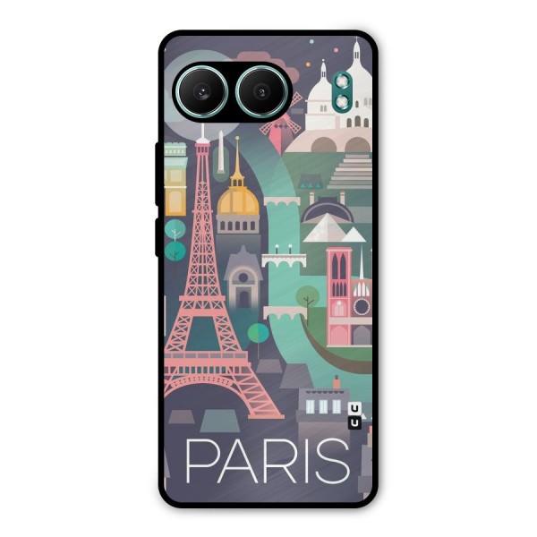 Pink Cute Tower Metal Back Case for OnePlus Nord 4