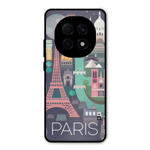 Pink Cute Tower Metal Back Case for Oppo F29 Pro