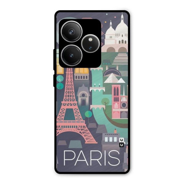 Pink Cute Tower Metal Back Case for Realme GT 6