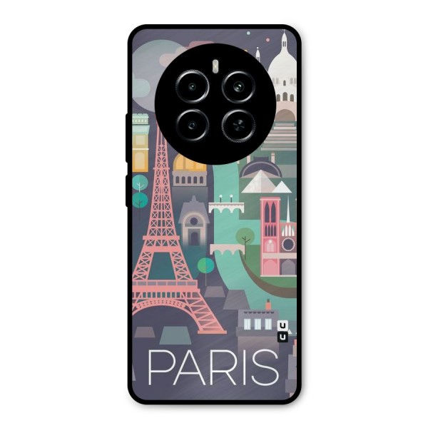 Pink Cute Tower Metal Back Case for Realme P1