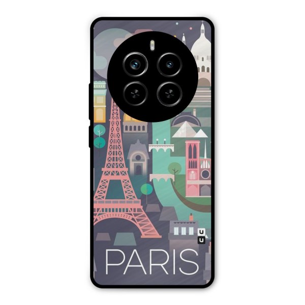 Pink Cute Tower Metal Back Case for Realme P1 Pro