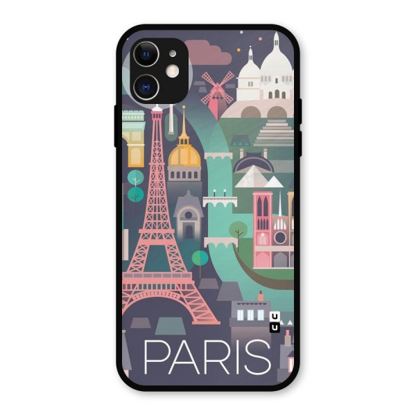 Pink Cute Tower Metal Back Case for iPhone 11
