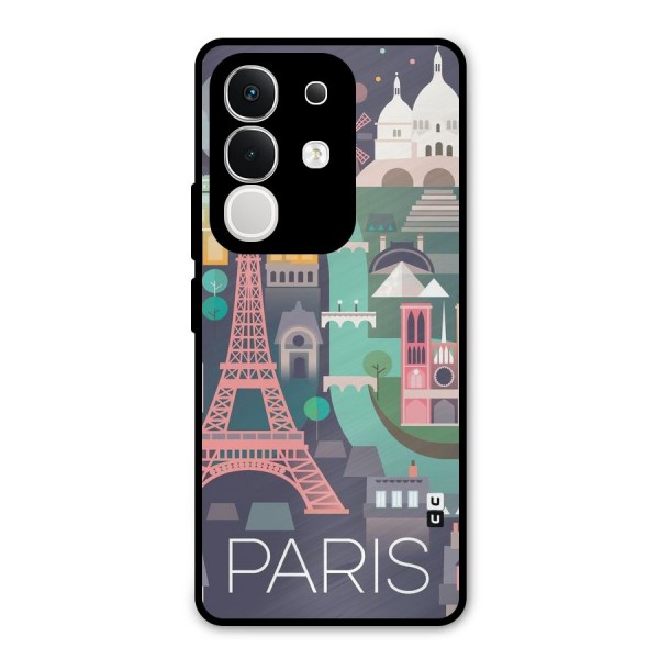Pink Cute Tower Metal Back Case for iQOO Z10x