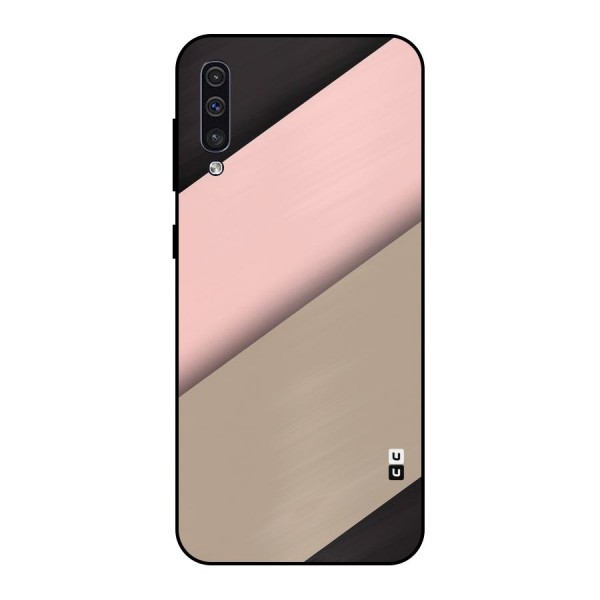 Pink Diagonal Metal Back Case for Galaxy A50