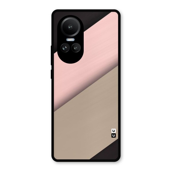 Pink Diagonal Metal Back Case for Oppo Reno10