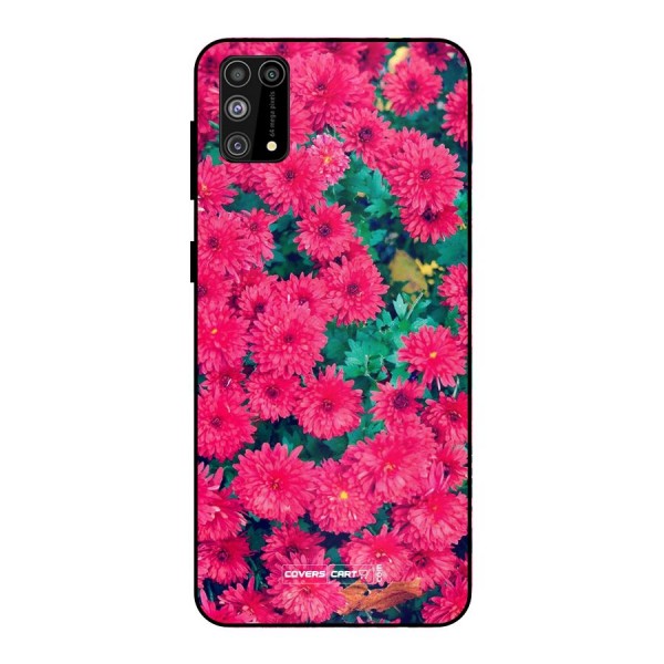 Pink Flowers Metal Back Case for Galaxy F41