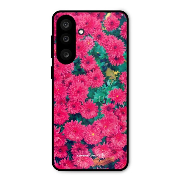 Pink Flowers Metal Back Case for Galaxy M56
