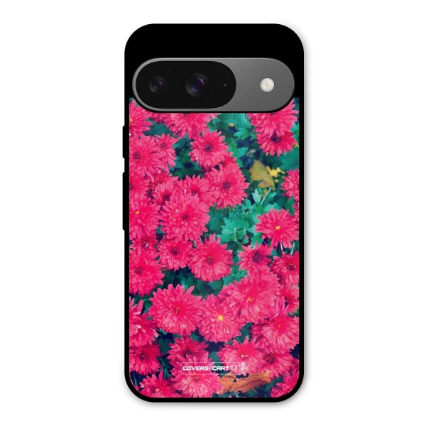Pink Flowers Metal Back Case for Google Pixel 9