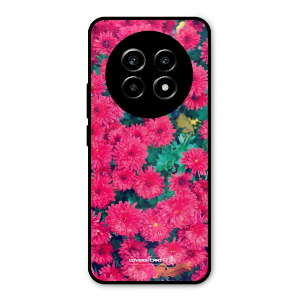 Pink Flowers Metal Back Case for Realme 13 Pro