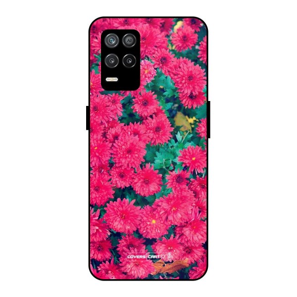 Pink Flowers Metal Back Case for Realme 9 5G