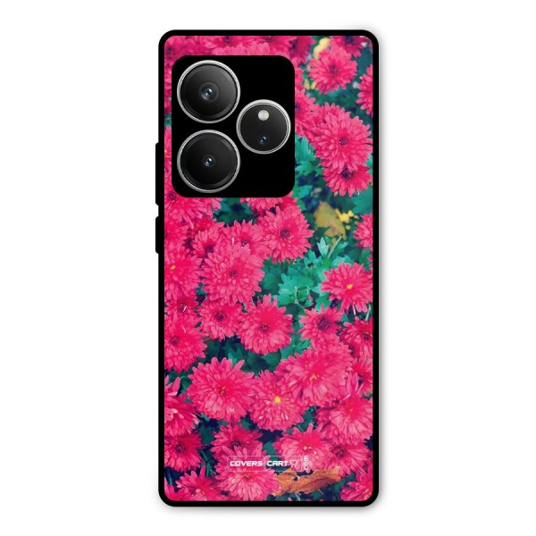 Pink Flowers Metal Back Case for Realme GT 6