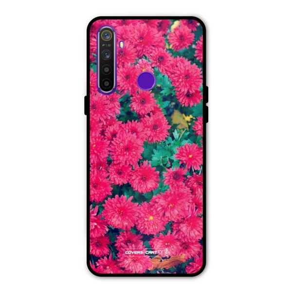 Pink Flowers Metal Back Case for Realme Narzo 10