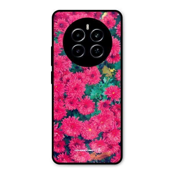 Pink Flowers Metal Back Case for Realme P1
