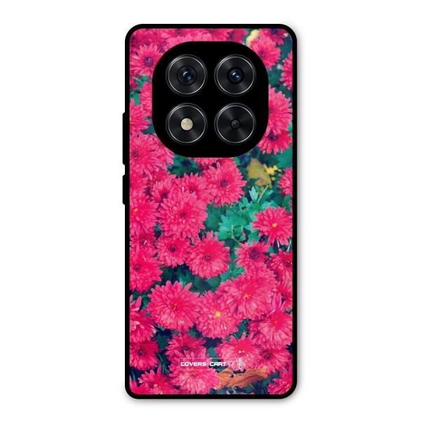 Pink Flowers Metal Back Case for Redmi Note 14 Pro 5G