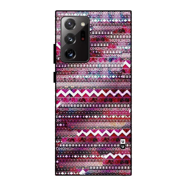 Pink Indie Pattern Metal Back Case for Galaxy Note 20 Ultra