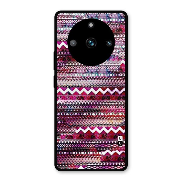 Pink Indie Pattern Metal Back Case for Realme Narzo 60 Pro