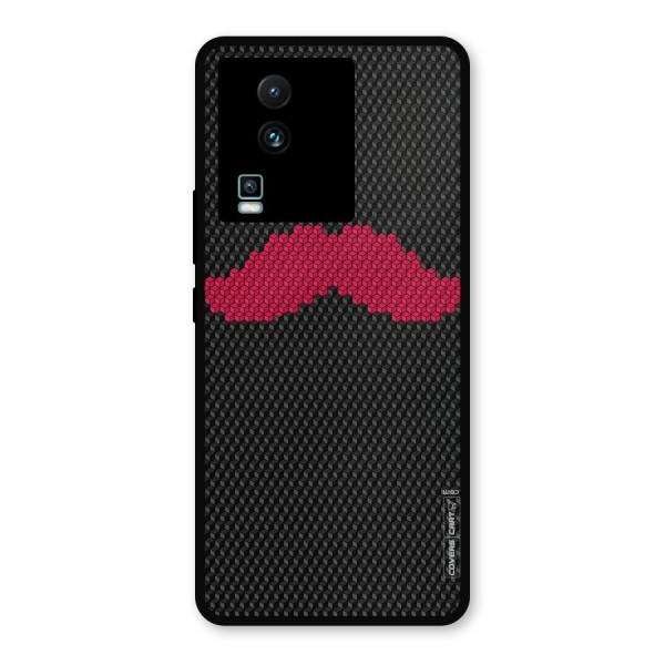 Pink Moustache Metal Back Case for iQOO Neo 7 Pro