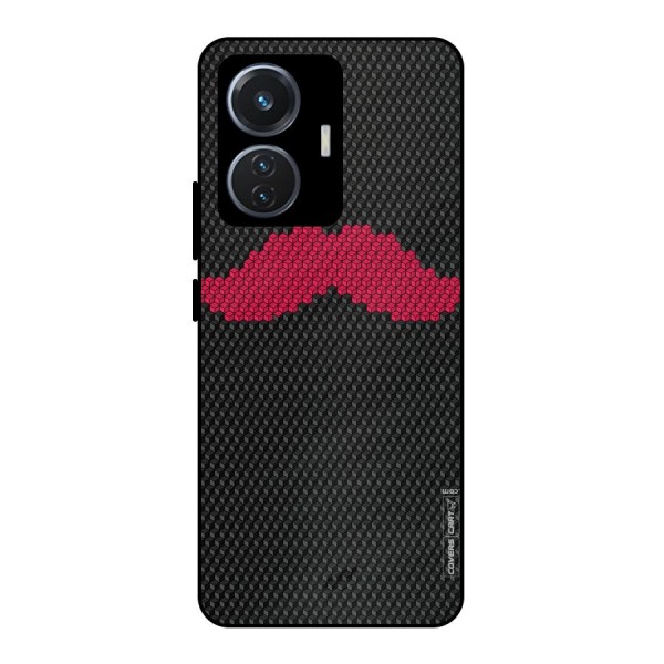 Pink Moustache Metal Back Case for iQOO Z6 44W