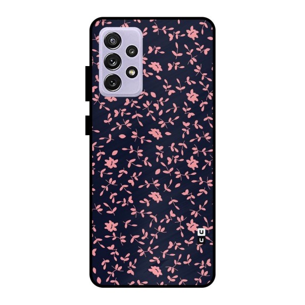 Pink Plant Design Metal Back Case for Galaxy A72