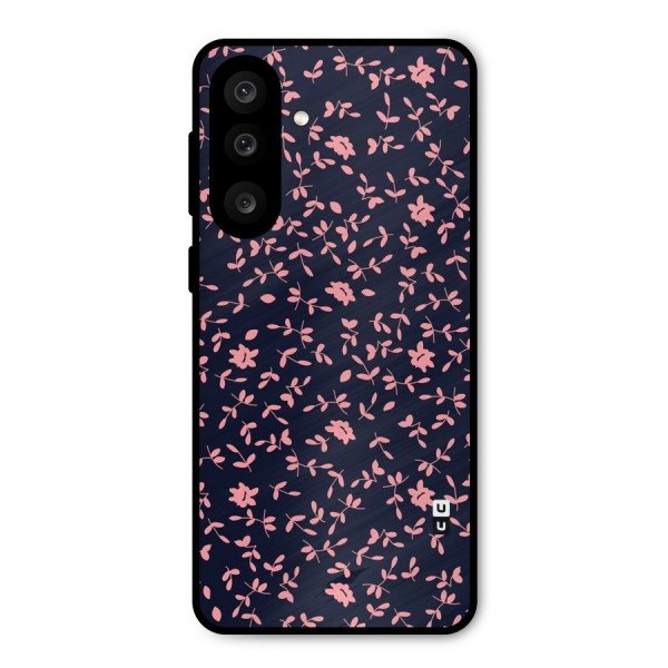 Pink Plant Design Metal Back Case for Galaxy M56