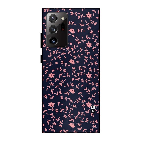 Pink Plant Design Metal Back Case for Galaxy Note 20 Ultra