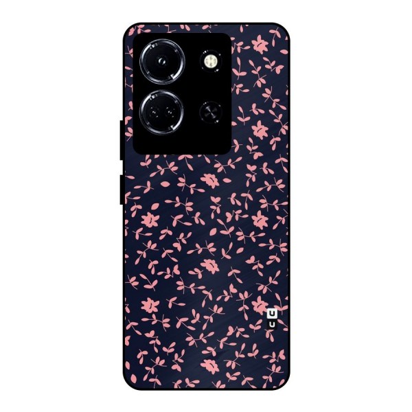 Pink Plant Design Metal Back Case for Infinix Note 30 5G