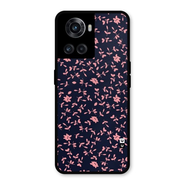 Pink Plant Design Metal Back Case for OnePlus 10R