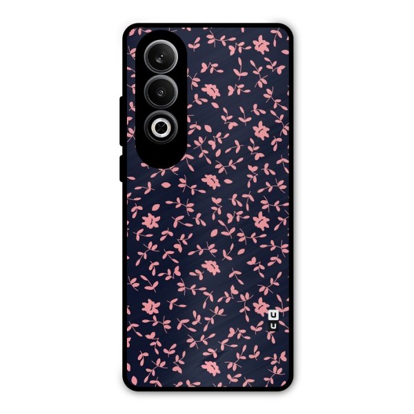 Pink Plant Design Metal Back Case for OnePlus Nord CE4