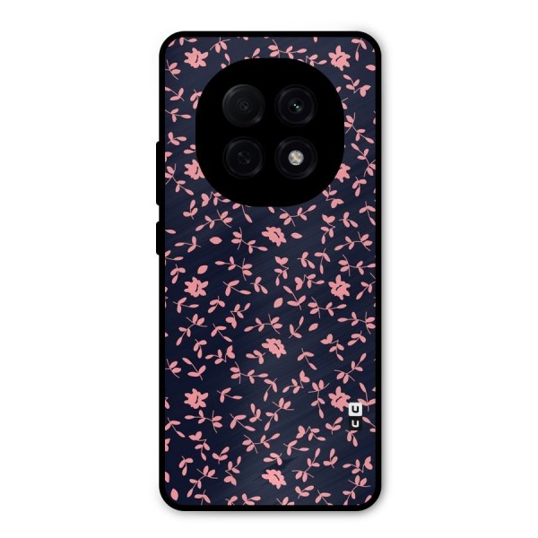Pink Plant Design Metal Back Case for Oppo F29 Pro