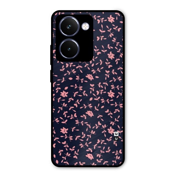 Pink Plant Design Metal Back Case for Realme P3 Ultra