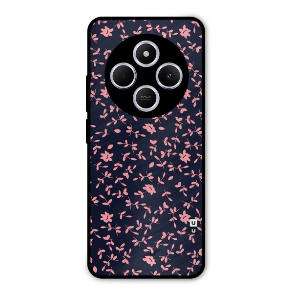 Pink Plant Design Metal Back Case for Redmi A4