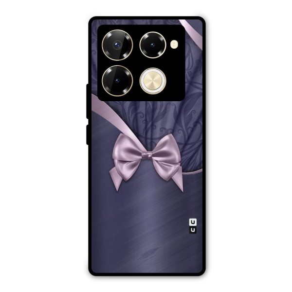 Pink Ribbon Metal Back Case for Infinix Note 40 Pro Plus