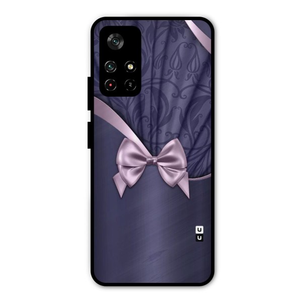 Pink Ribbon Metal Back Case for Poco M4 Pro 5G