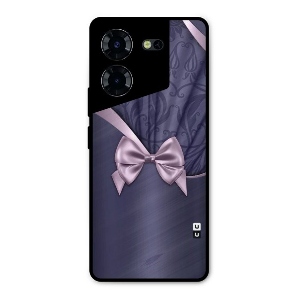 Pink Ribbon Metal Back Case for Tecno Pova 5 Pro 5G