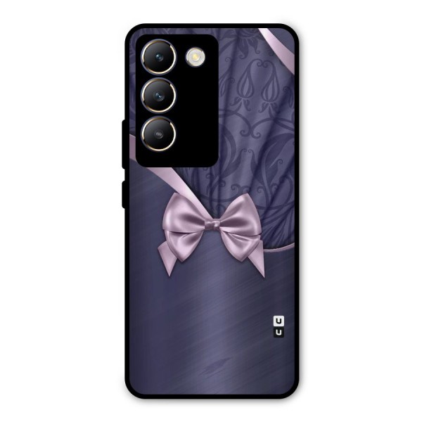 Pink Ribbon Metal Back Case for Vivo Y200e