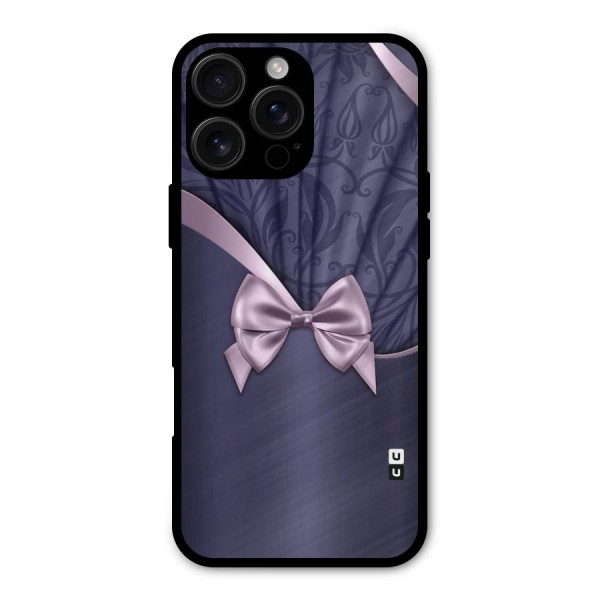Pink Ribbon Metal Back Case for iPhone 16 Pro Max