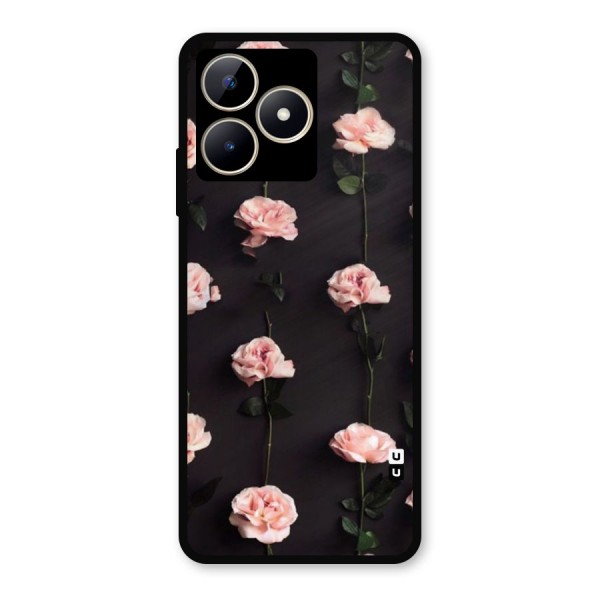 Pink Roses Metal Back Case for Realme Narzo N53