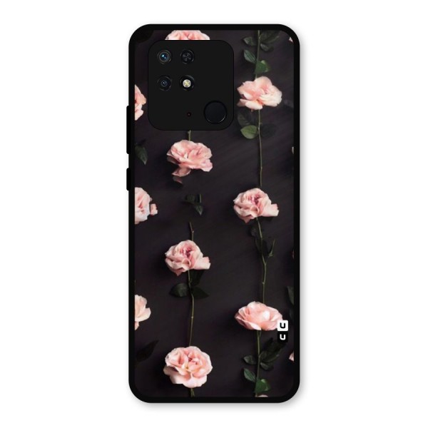 Pink Roses Metal Back Case for Redmi 10 Power